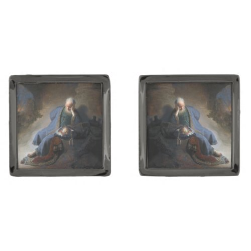 Jeremiah Lamenting on Fall of Jerusalem Rembrandt Cufflinks