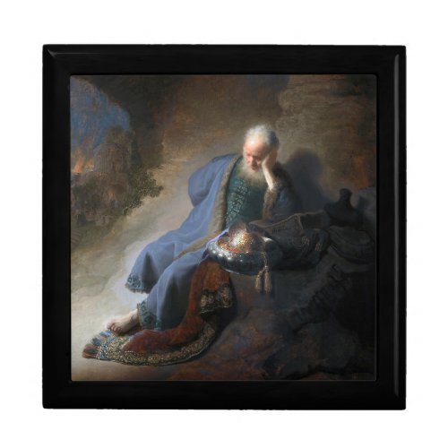 Jeremiah Lamenting on Fall of Jerusalem Rembrandt Gift Box