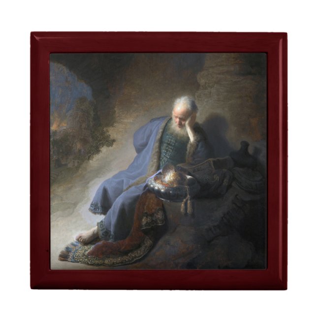 Jeremiah Lamenting on Fall of Jerusalem, Rembrandt Gift Box (Front)