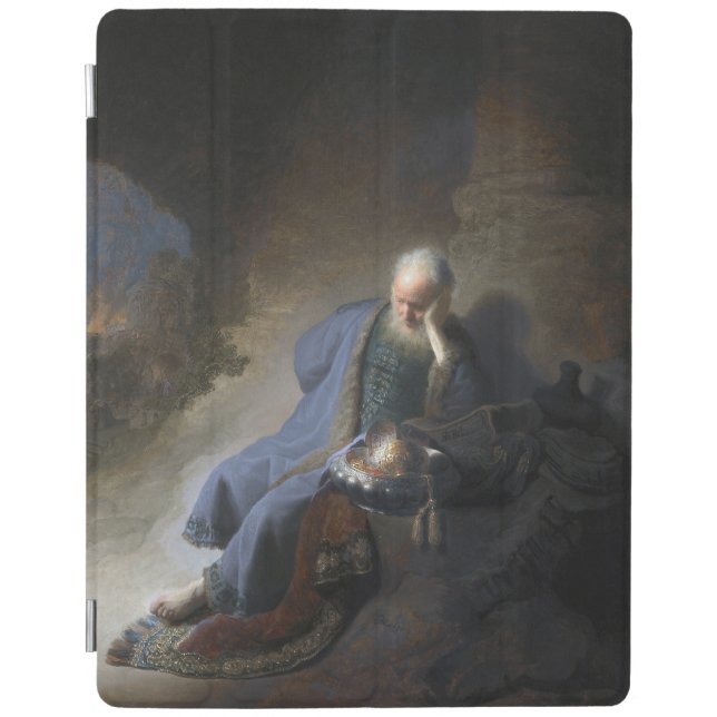 Jeremiah Lamenting on Fall of Jerusalem, Rembrandt iPad Smart Cover (Front)