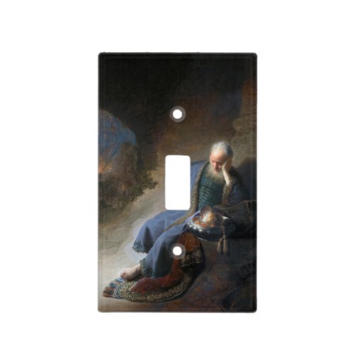 Jeremiah Lamenting on Fall of Jerusalem Rembrandt Light Switch Cover