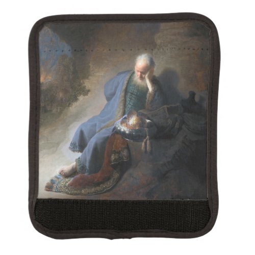 Jeremiah Lamenting on Fall of Jerusalem Rembrandt Luggage Handle Wrap