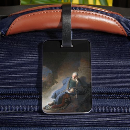 Jeremiah Lamenting on Fall of Jerusalem Rembrandt Luggage Tag