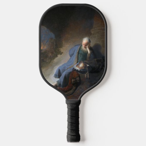 Jeremiah Lamenting on Fall of Jerusalem Rembrandt Pickleball Paddle