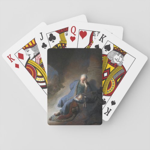 Jeremiah Lamenting on Fall of Jerusalem Rembrandt Poker Cards