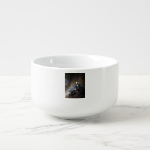 Jeremiah Lamenting on Fall of Jerusalem Rembrandt Soup Mug