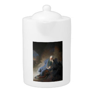 Jeremiah Lamenting on Fall of Jerusalem, Rembrandt Teapot