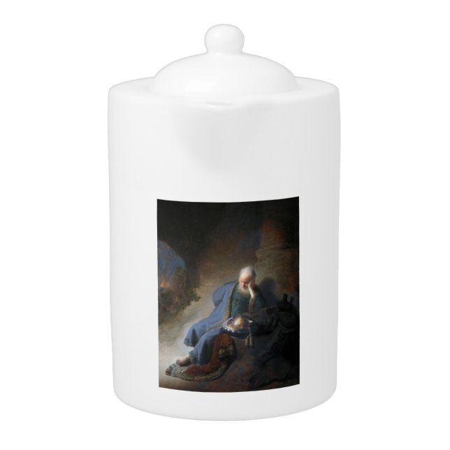 Jeremiah Lamenting on Fall of Jerusalem, Rembrandt Teapot (Front)