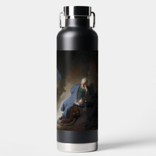 Jeremiah Lamenting on Fall of Jerusalem Rembrandt Water Bottle