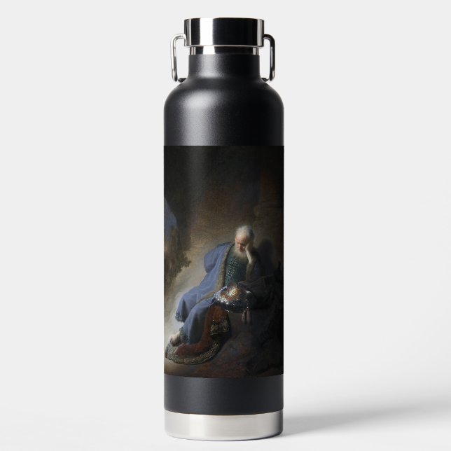 Jeremiah Lamenting on Fall of Jerusalem, Rembrandt Water Bottle (Front)