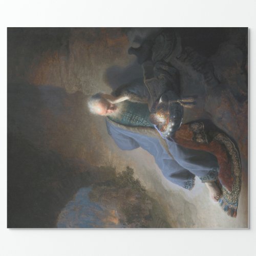 Jeremiah Lamenting on Fall of Jerusalem Rembrandt Wrapping Paper