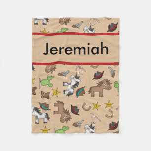 Jeremiah's Personalized Cowboy Blanket