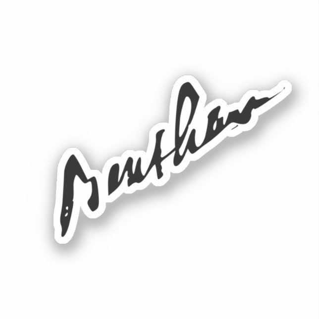 Jeremy Bentham signture Sticker (Front)