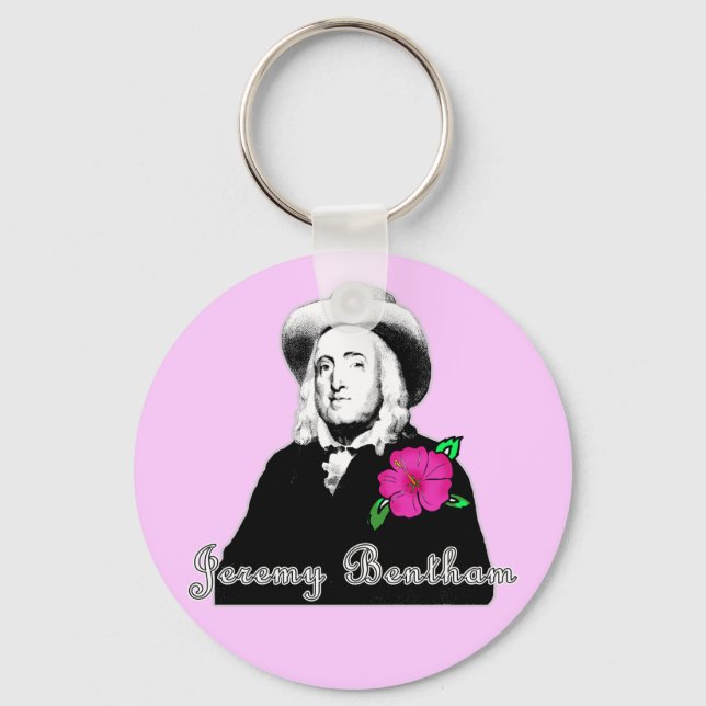 Jeremy Bentham with Tropical Flower Keychain (Front)