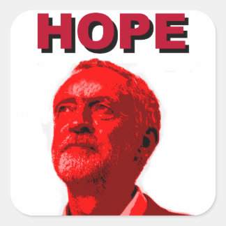 Jeremy Corbyn Hope Square Sticker