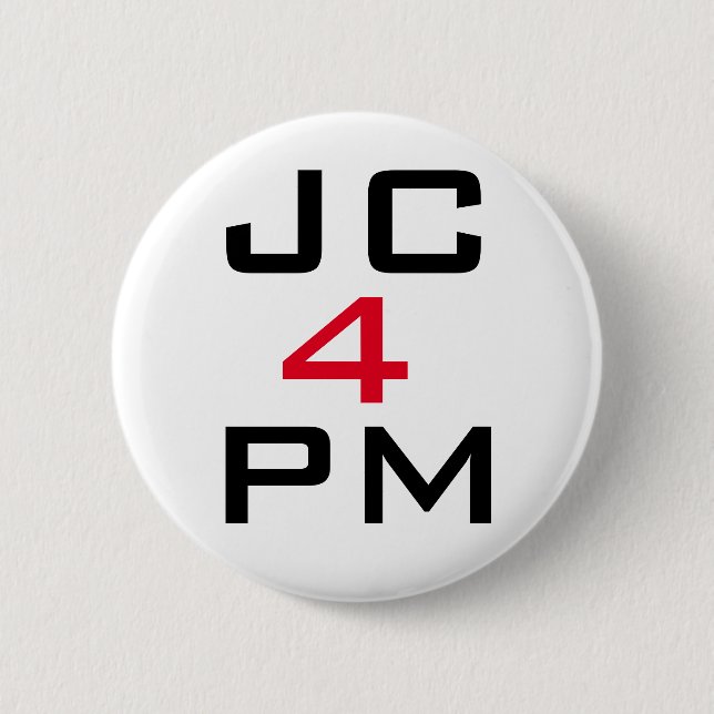 Jeremy Corbyn "JC For PM" Button Badge (Front)