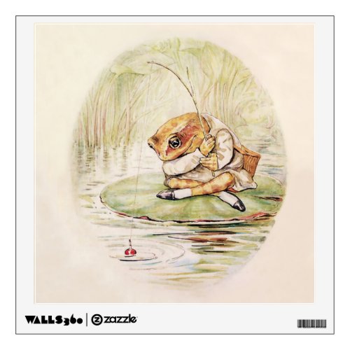 Jeremy Fisher on a Lilypad by Beatrix Potter Wall Decal