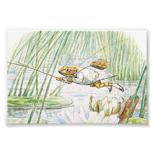 Jeremy Fisher Takes a Great Leap by Beatrix Potter Photo Print