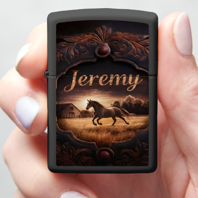Jeremy's Farm Horse Zippo Lighter (In Hand)