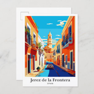 Jerez de la Frontera Spain Travel Illustration Postcard