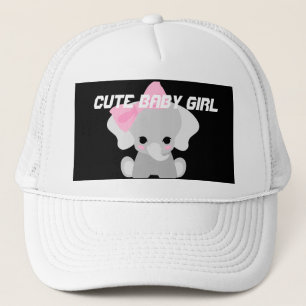 Jericho Italic font Custom Cute baby girl photo Trucker Hat