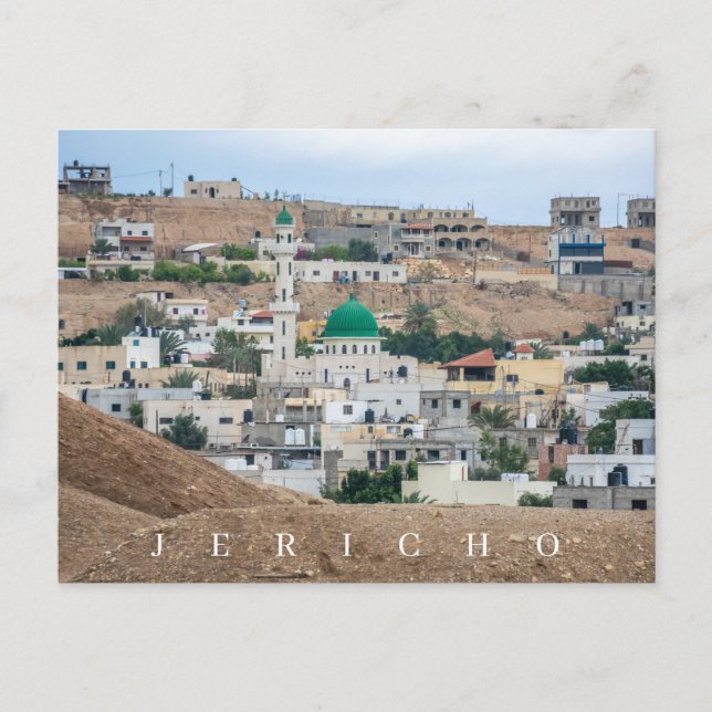 Jericho panoramic view postcard (Front)