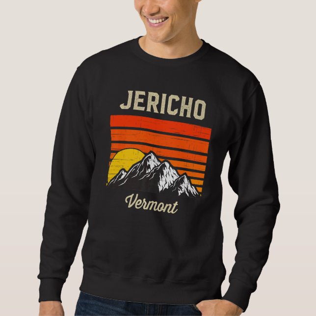 Jericho Vermont Retro Vintage City State Usa Sweatshirt (Front)