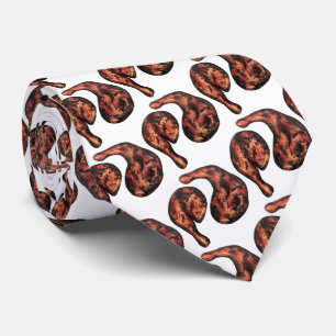 Jerk Chicken Caribbean West Indian Jamaican Food Neck Tie