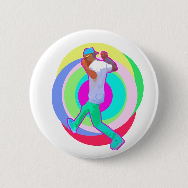JERK DANCE logo Pinback Button (Front)