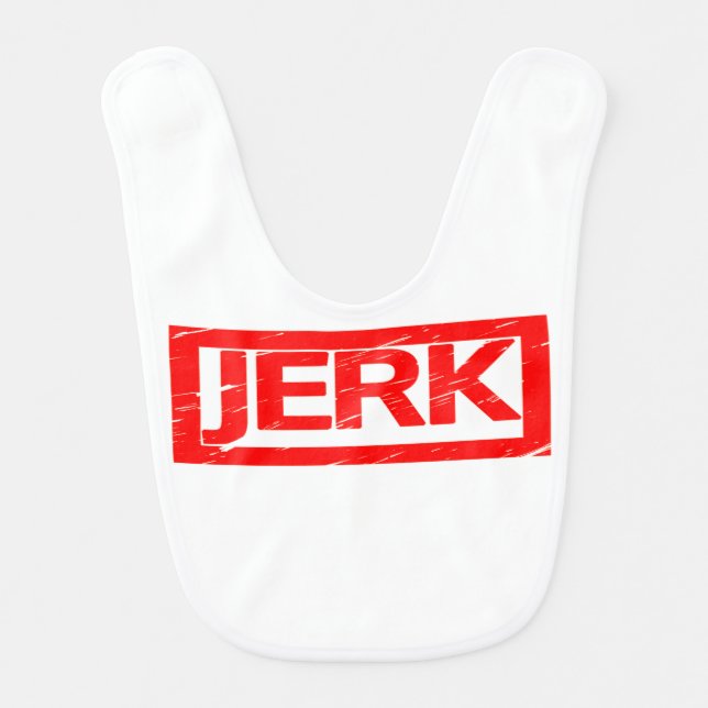 Jerk Stamp Baby Bib (Front)