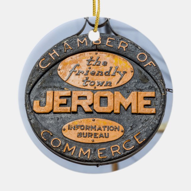 Jerome, Arizona Ceramic Ornament (Front)