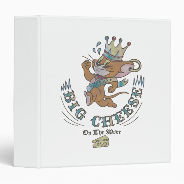 Jerry Big Cheese On The Moon 2 3 Ring Binder (Front/Spine)