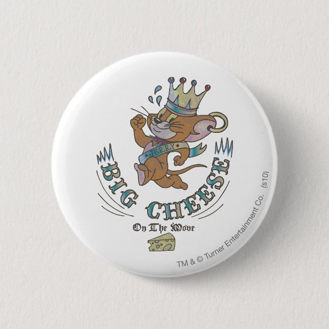 Jerry Big Cheese On The Moon 2 Button (Front)