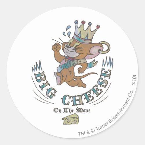 Jerry Big Cheese On The Moon 2 Classic Round Sticker