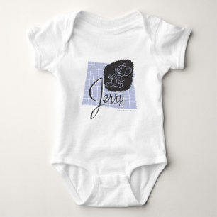 Jerry Black and Blue Script Baby Bodysuit