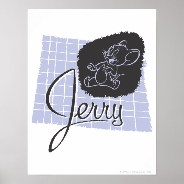 Jerry Black and Blue Script Poster (Front)