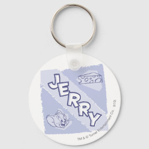 Jerry Blue Cheese Logo Keychain
