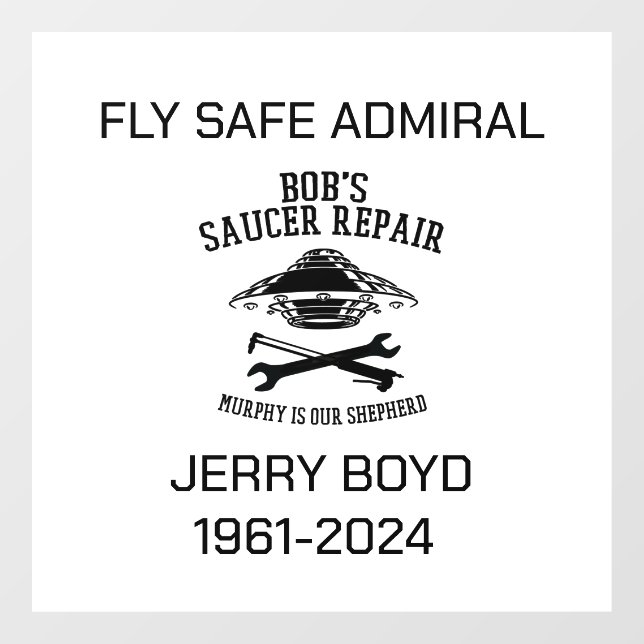Jerry Boyd Window Cling (Sheet)