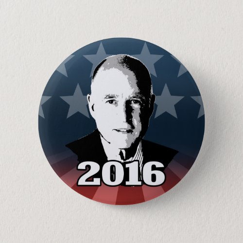 JERRY BROWN 2016 Candidate Pinback Button