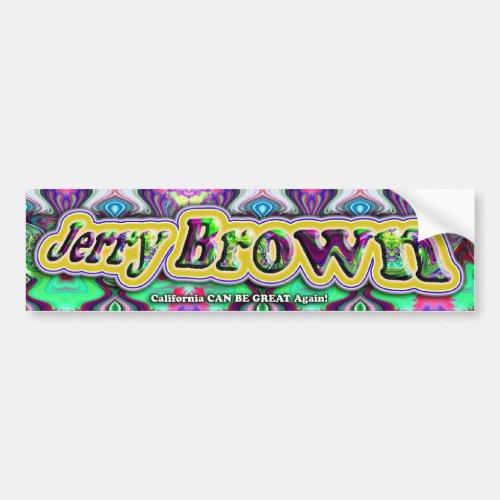 Jerry Brown bumpersticker Bumper Sticker