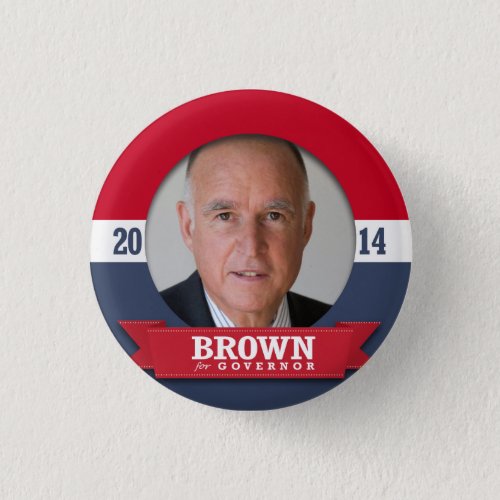 JERRY BROWN CAMPAIGN PINBACK BUTTON