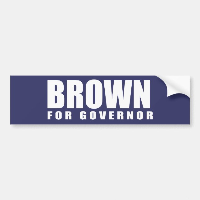 JERRY BROWN Election Gear Bumper Sticker (Front)