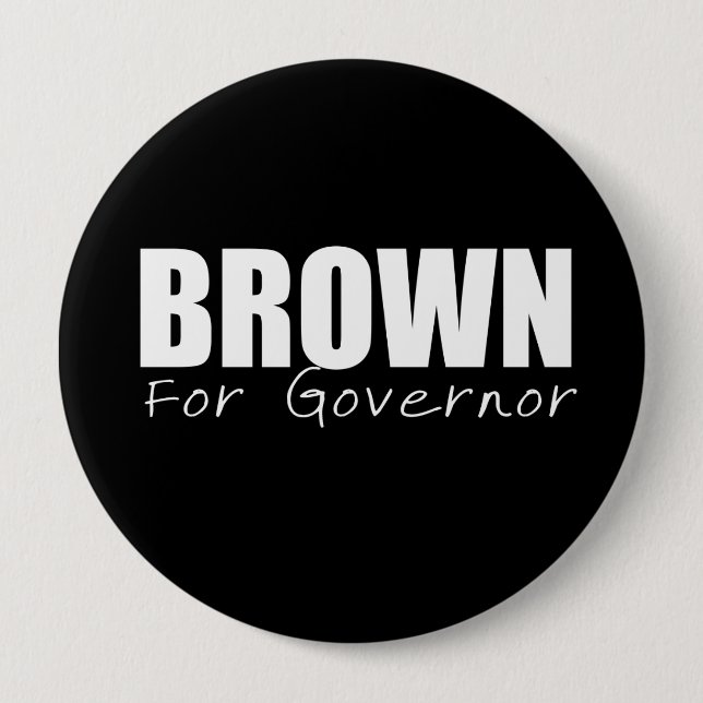 JERRY BROWN Election Gear Button (Front)