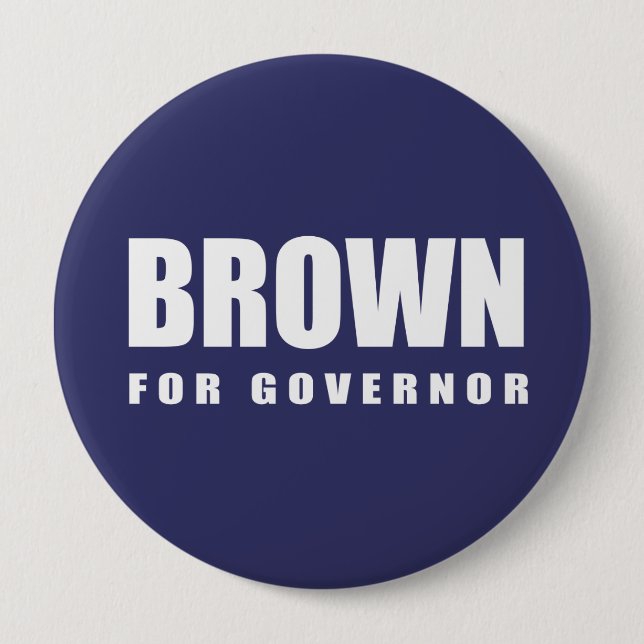 JERRY BROWN Election Gear Pinback Button (Front)