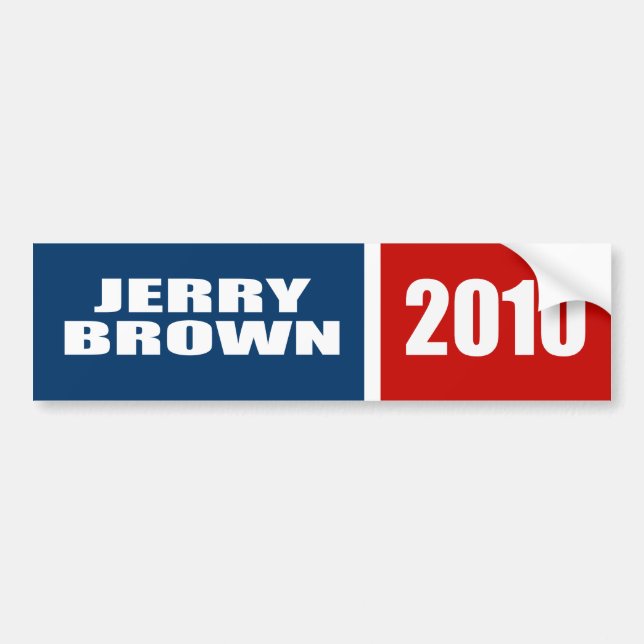 JERRY BROWN FOR GOVERNOR BUMPER STICKER (Front)