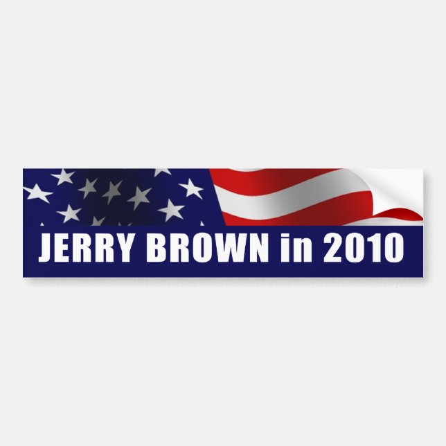 Jerry Brown for Governor California 2010 Bumper Sticker (Front)