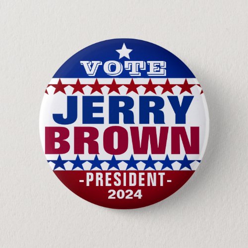 Jerry Brown for President 2024 Campaign Button