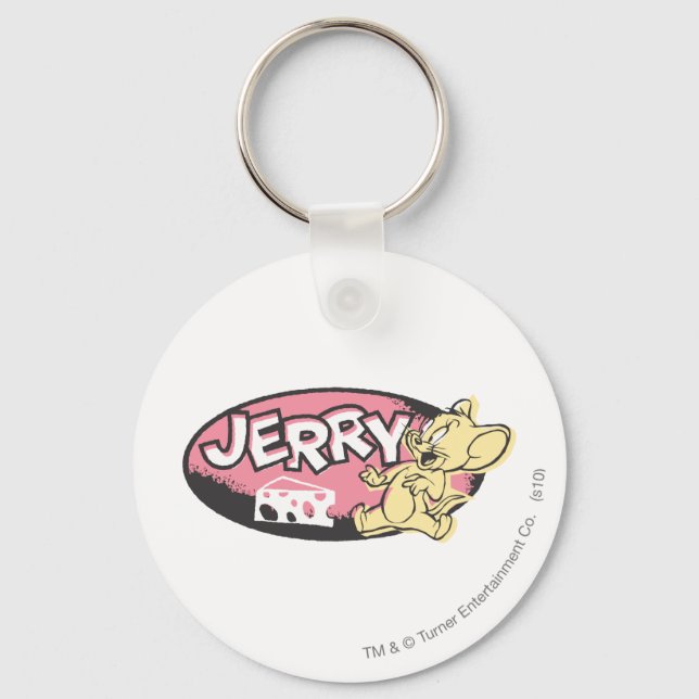 Jerry Cheese Logo Keychain (Front)