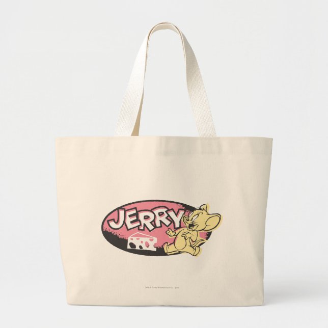 Jerry Cheese Logo Large Tote Bag (Front)