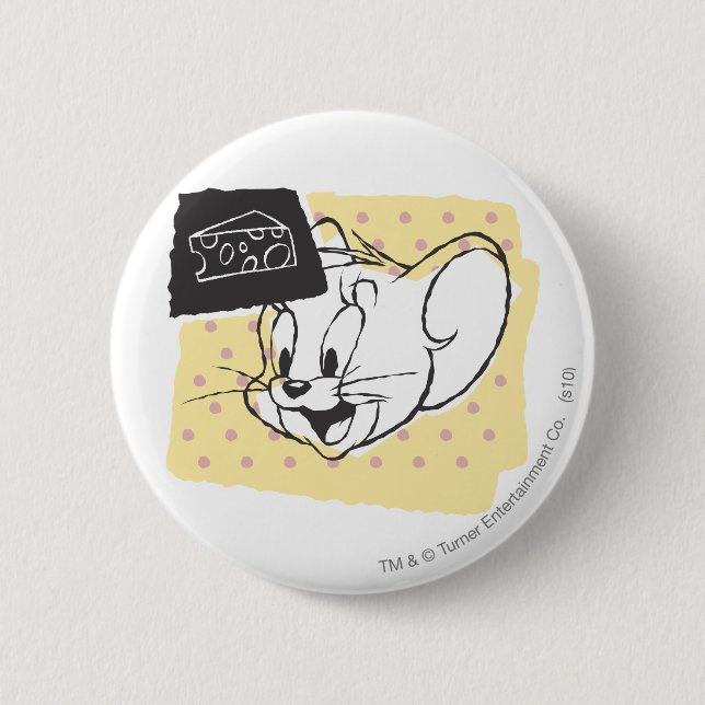 Jerry Cheese Pinback Button (Front)